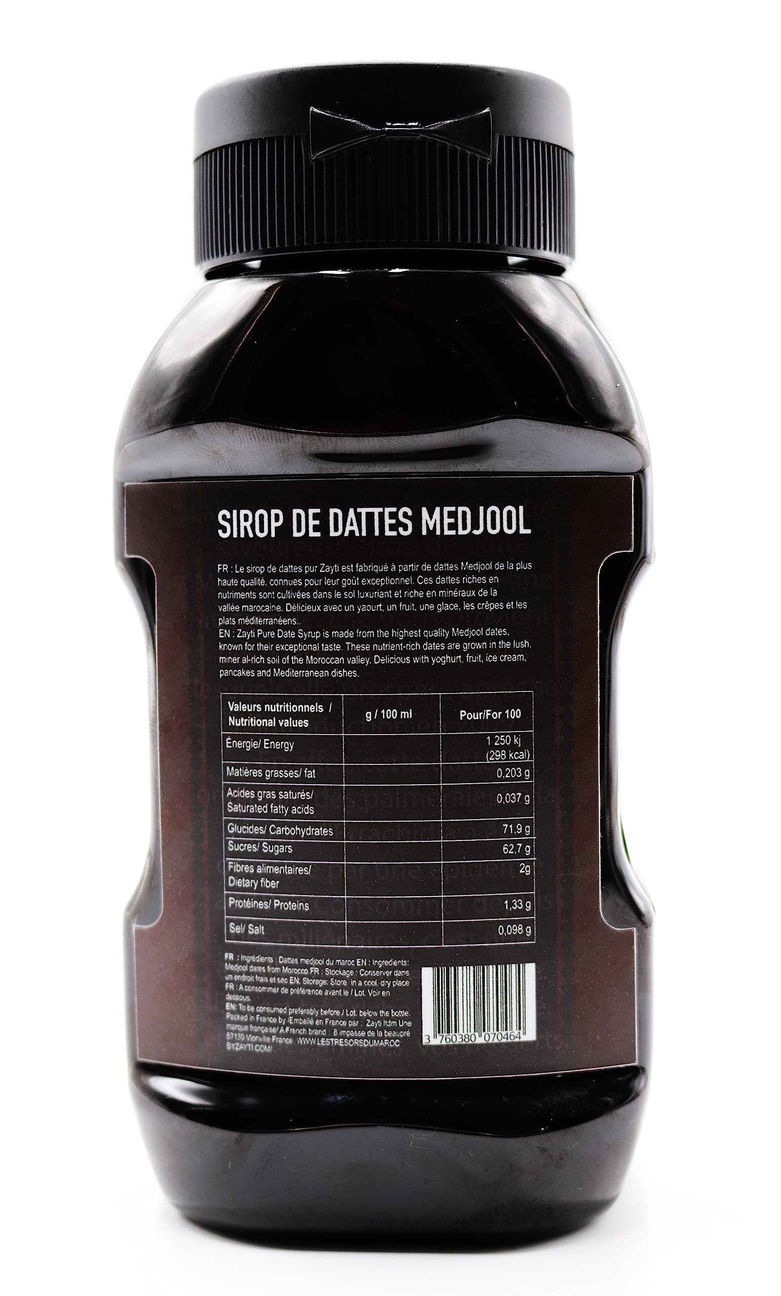 Sirop de dattes Medjoul du Maroc— Sirop de Datte 100% Pure & Naturel, sans Sucre — Sirop pour Café qui Convient aux Végan, 350g