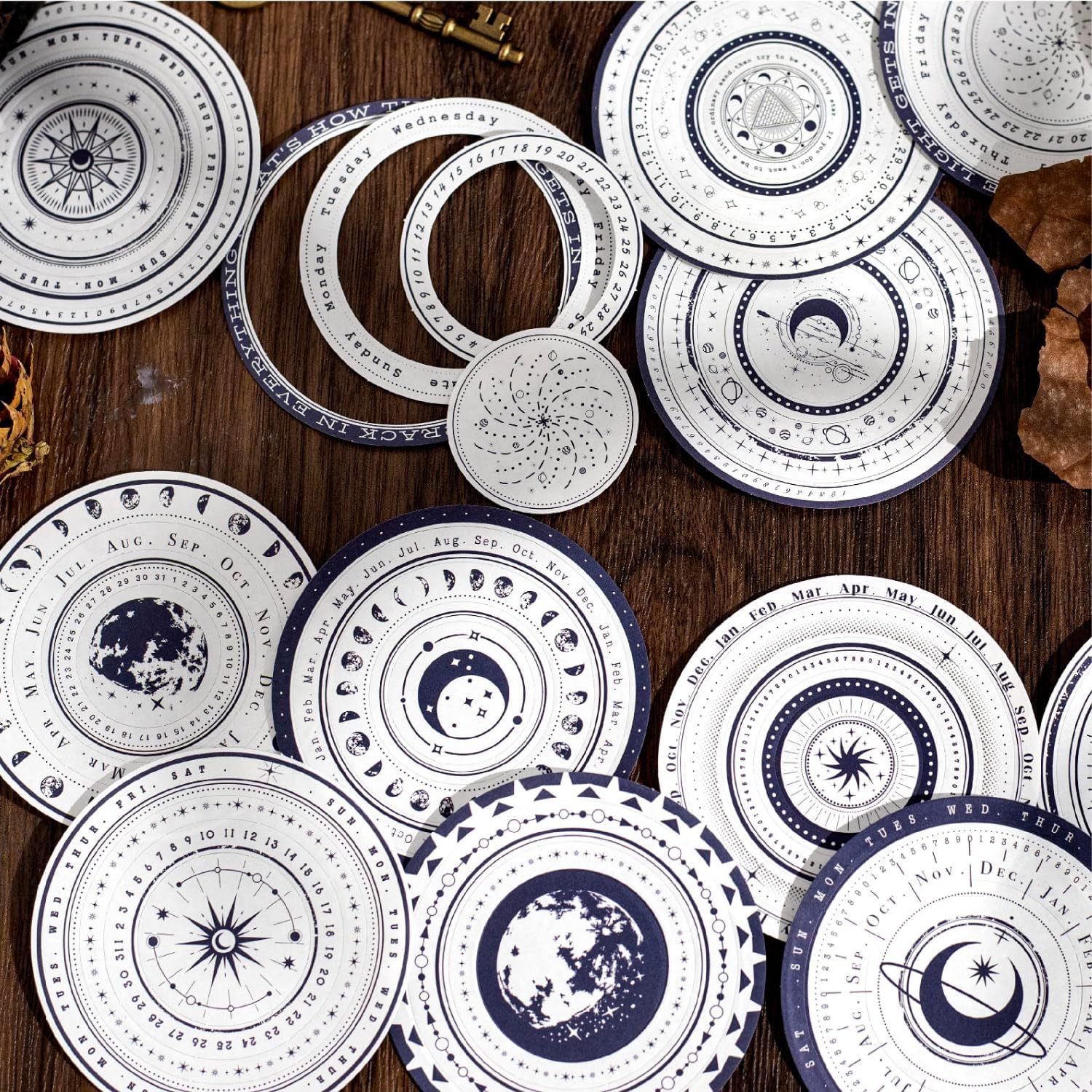 Alideco 120pcs Scrapbook Stickers Vintage Rounded Border Scrapbooking Junk Journal Crafts Embelishment Decoration Stickers (shijianwuyu)