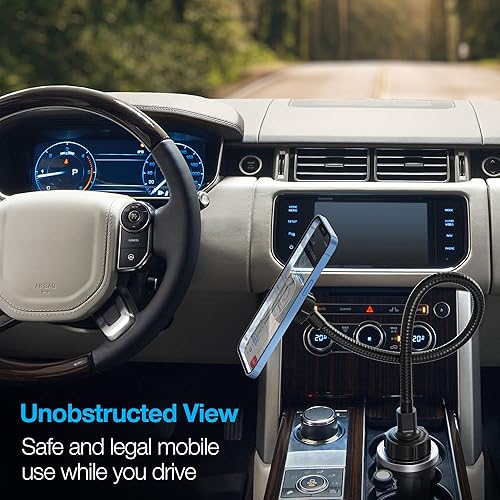 Miniatura 4 de Naztech MagBuddy Elite - Soporte magnético para teléfono celular para automóvil, soporte magnético de cuello de cisne negro para tu automóvil,