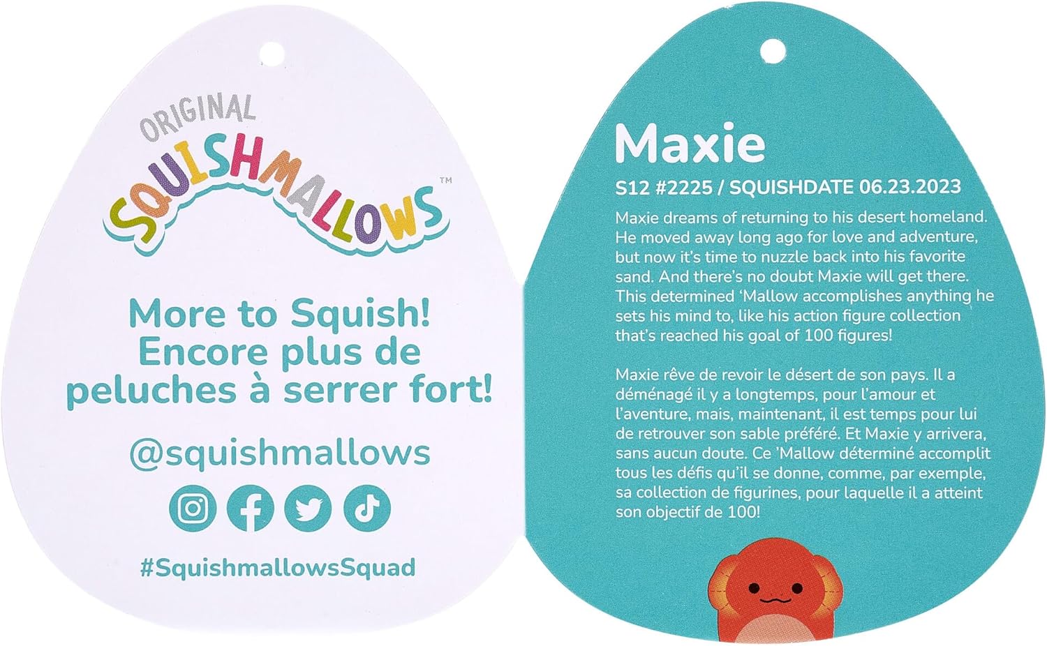 Squishmallows Original 14-Inch Maxie Red Frilled-Neck Lizard - Official Jazwares Large Plush