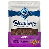 Blue Buffalo Sizzlers Pork Bacon-Style Dog Treats, 6 oz | Real USA Pork First, Soft & Chewy Texture, Tear for Portion Control, No Red 40, BHA, Corn, Wheat, or Soy Pork 6 Ounce (Pack of 1)