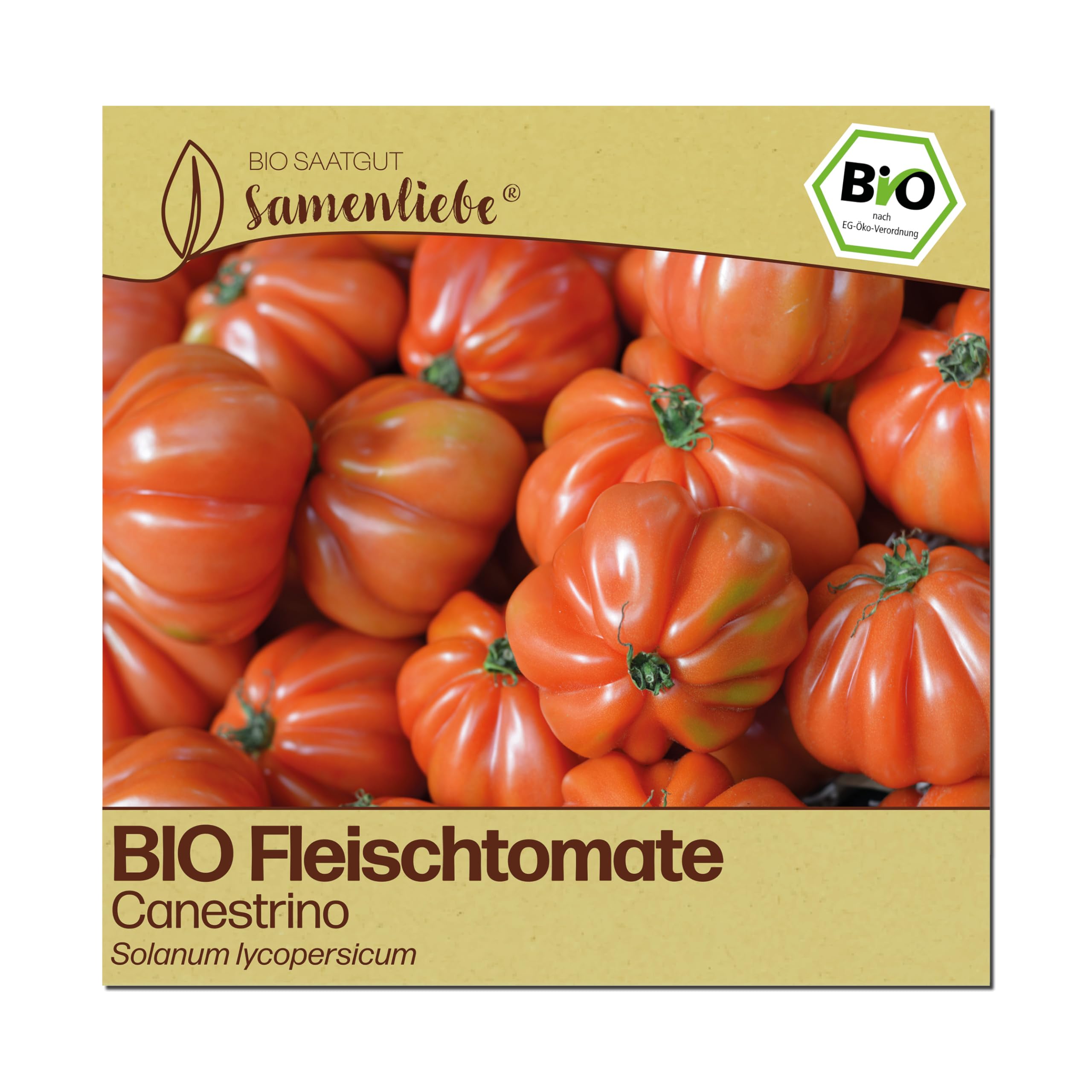 Samenliebe BIO Tomaten Samen | Fleischtomate Canestrino - italienische Tomate & stark gerippt - samenfestes BIO Saatgut