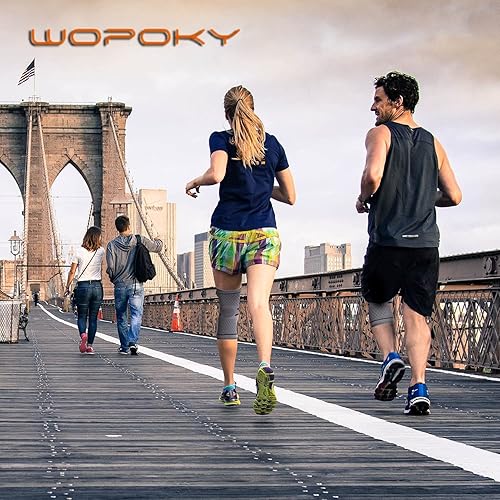 Miniatura 6 de Rodilleras para levantamiento de pesas, entrenamiento, alivio del dolor de rodilla para menisco, artritis, desgarro ACL MCL (paquete de 2)