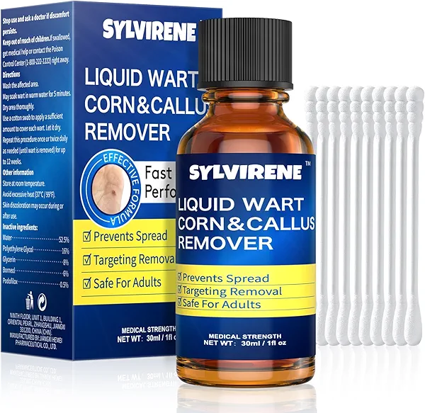 Fast Acting Wart Remover with 17% Salicylic Acid, Skin Tag Remover Kit for Women Men, Designed for Plantar Wart, Genital Wart, Warts, Common Wart, Flat Wart, Corn, Callus 30 ML