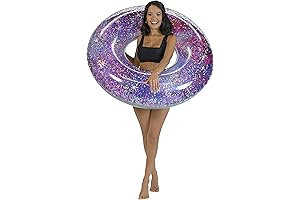 Inflatable Galaxy Deep Space Glitter Pool Float by PoolCandy