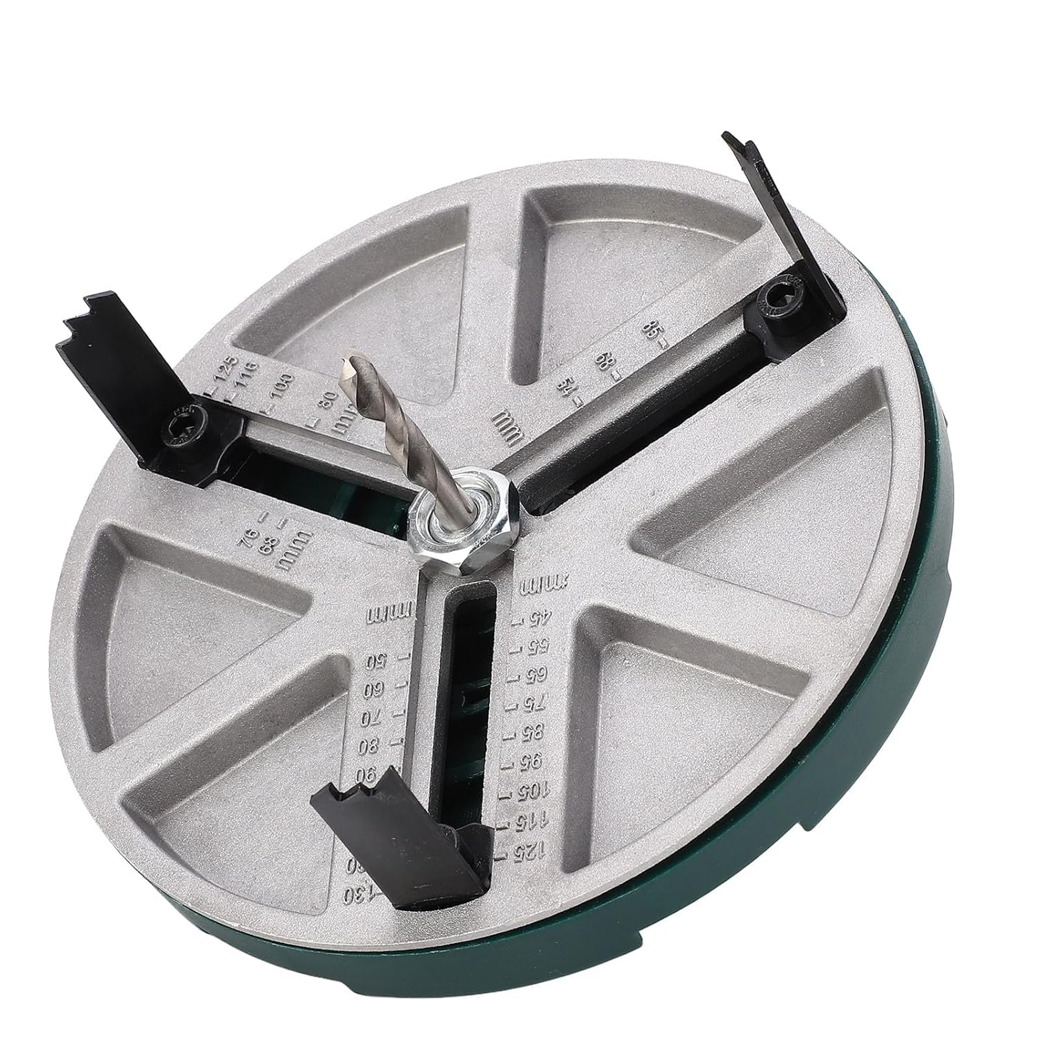 Sega Fresa a Tazza Regolabile 45-130 mm – Fresa Circolare per Trapano con Punte Intercambiabili – Foratura Legno, Cartongesso, Plastica, Compensato, Laminati – Art. 72001
