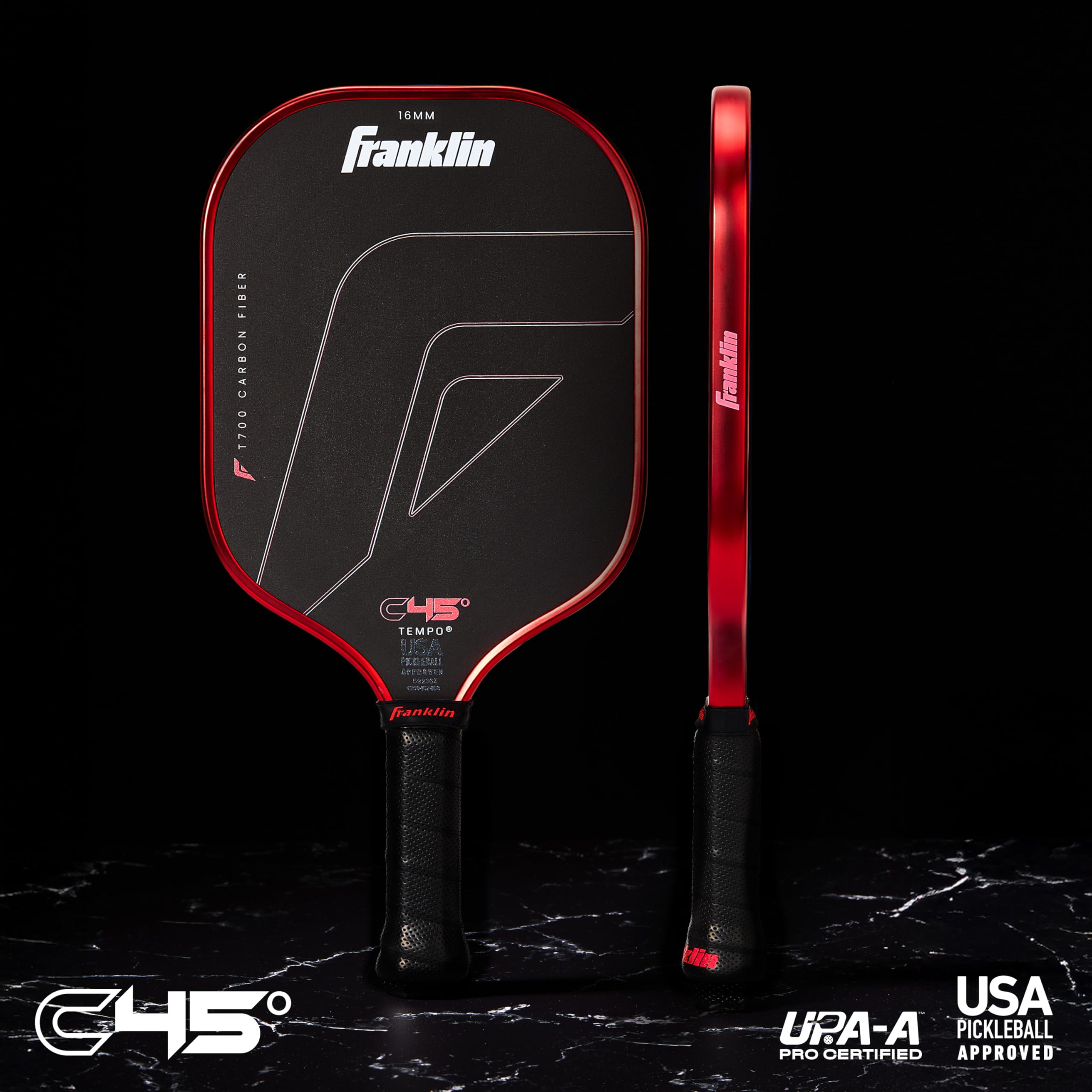 Franklin Sports PRO Pickleball Paddles – C45 Carbon Fiber Series - Official USAP + UPA Approved – Pro Player Design