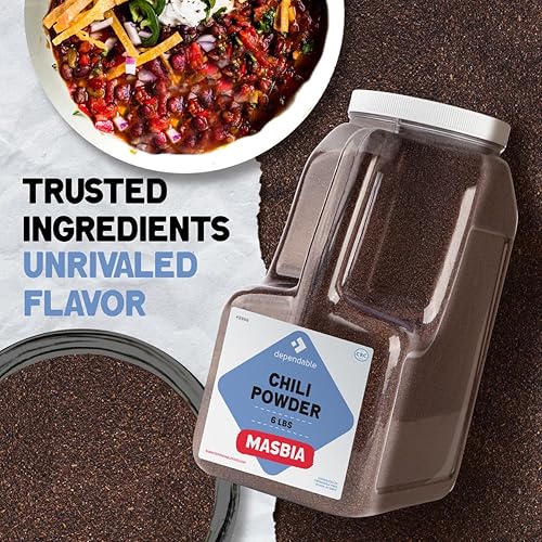 Miniatura 6 de Dependable Food Polvo de chile oscuro  Tarro de 6 libras  Mezcla de especias de chile kosher en polvo para chefs, restaurantes, natural, sin OMG a