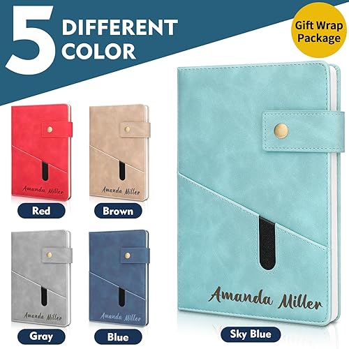 Miniatura 7 de Personalized Journal Notebook, Personalized Hardcover Notebook with Pen Set, A5 Customized Lined Journals for Women and Men, Diary for Women -