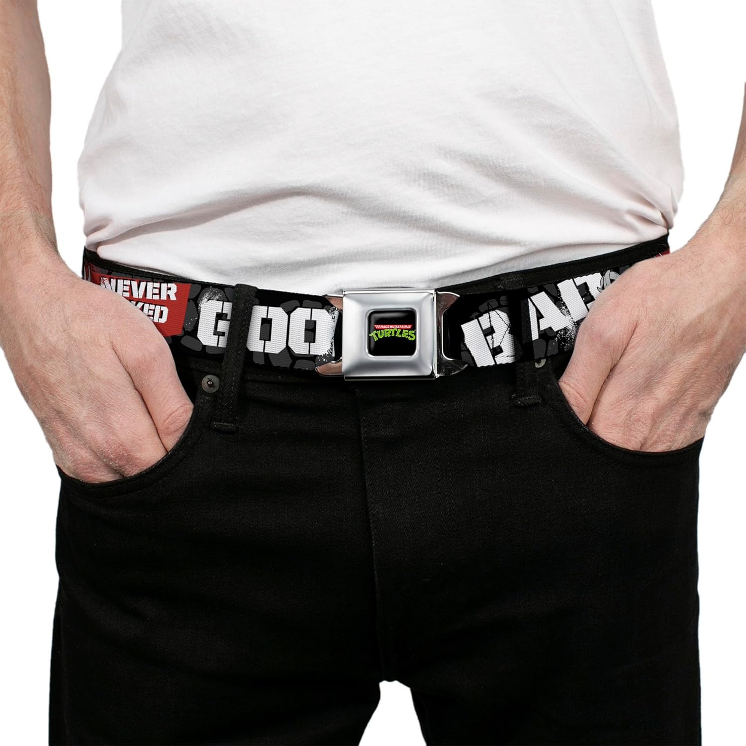 Buckle-Down Seatbelt Belt - Shredder Poses BAD NEVER LOOKED THIS GOOD - 1.0" Wide - 20-36 Inches in Length