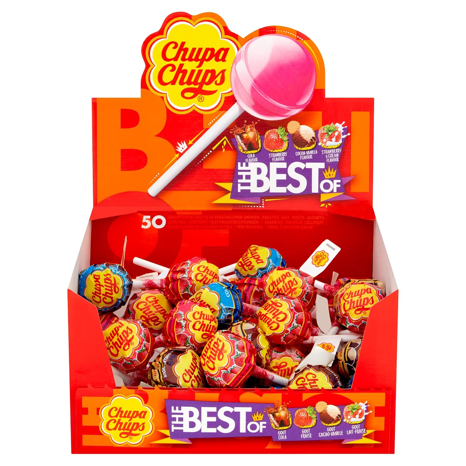 Chupa Chups Assorted Fruit Lollipops - 50 Pack