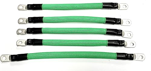 ACDC WIRE AND SUPPLY Juego de cables de batería trenzados para carrito de golf de calibre 2, (verde neón) E-Z-GO 1994 y UP MED/TXT 36V fabricado en