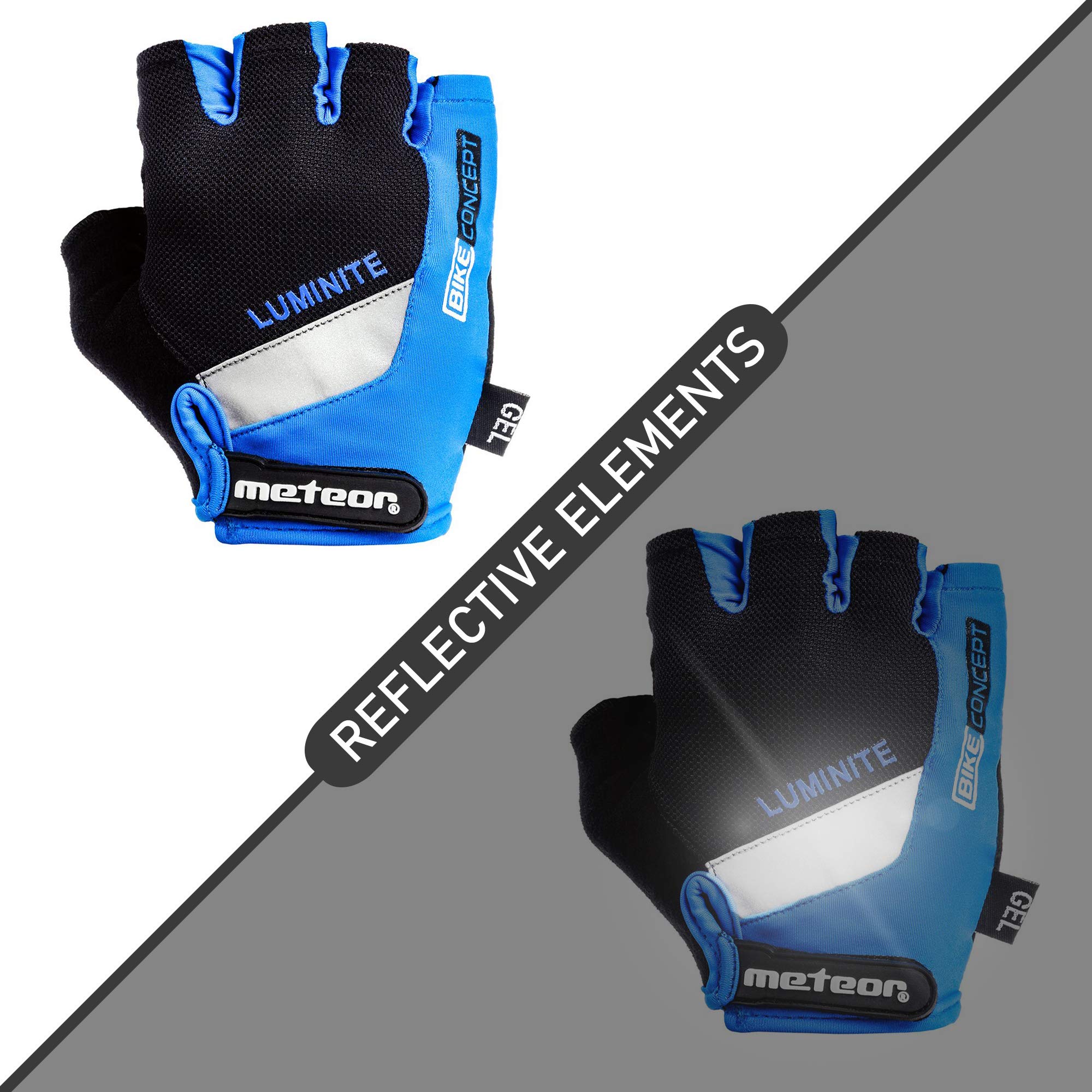 Meteor Guantes Bicicleta MTB BMX Sin Dedos para Niños Juventud Mujer Hombre GX