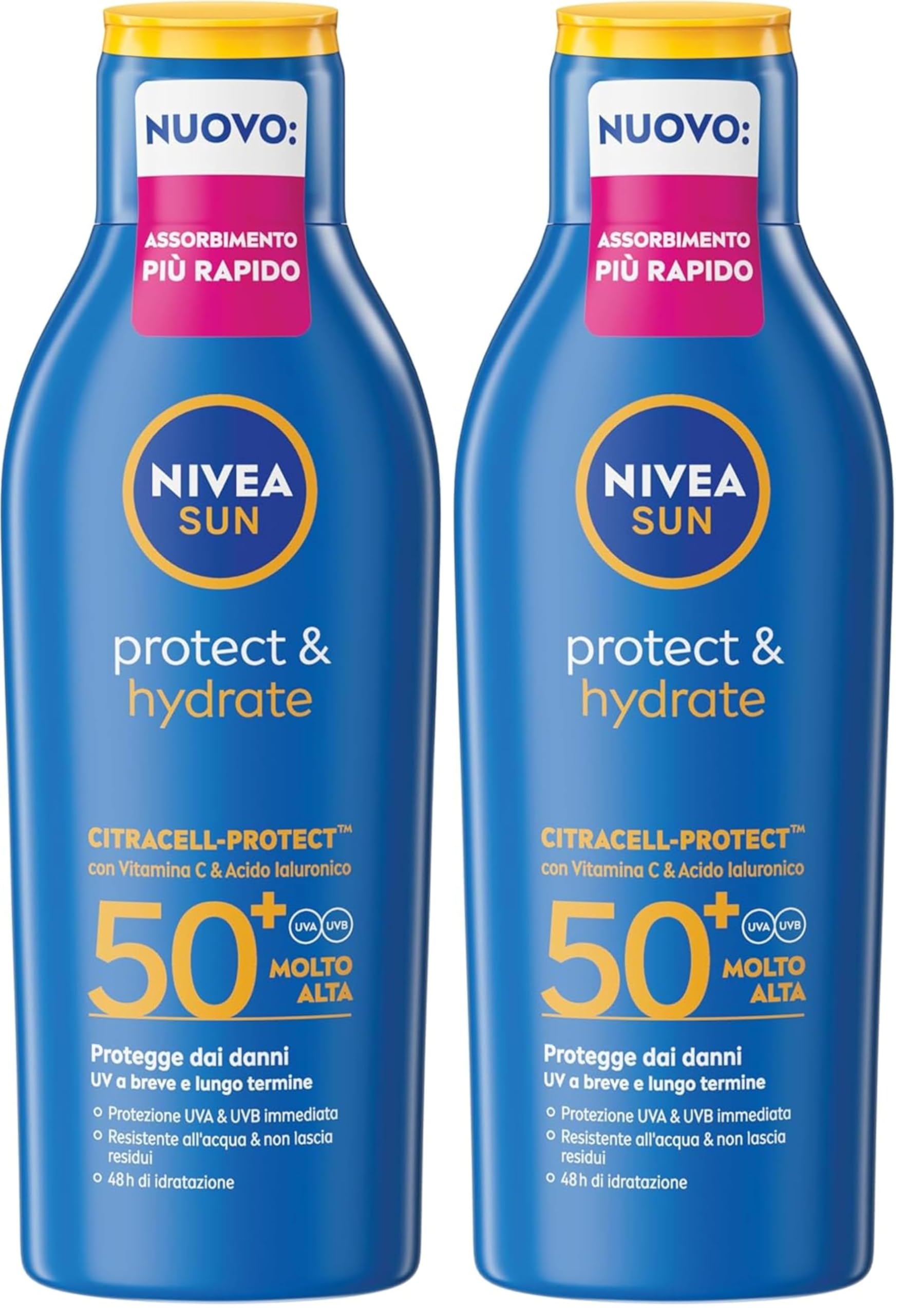 NIVEA Fp50+ protect & hydrate 200 ml. - prodotti solari (Paquete de 2)