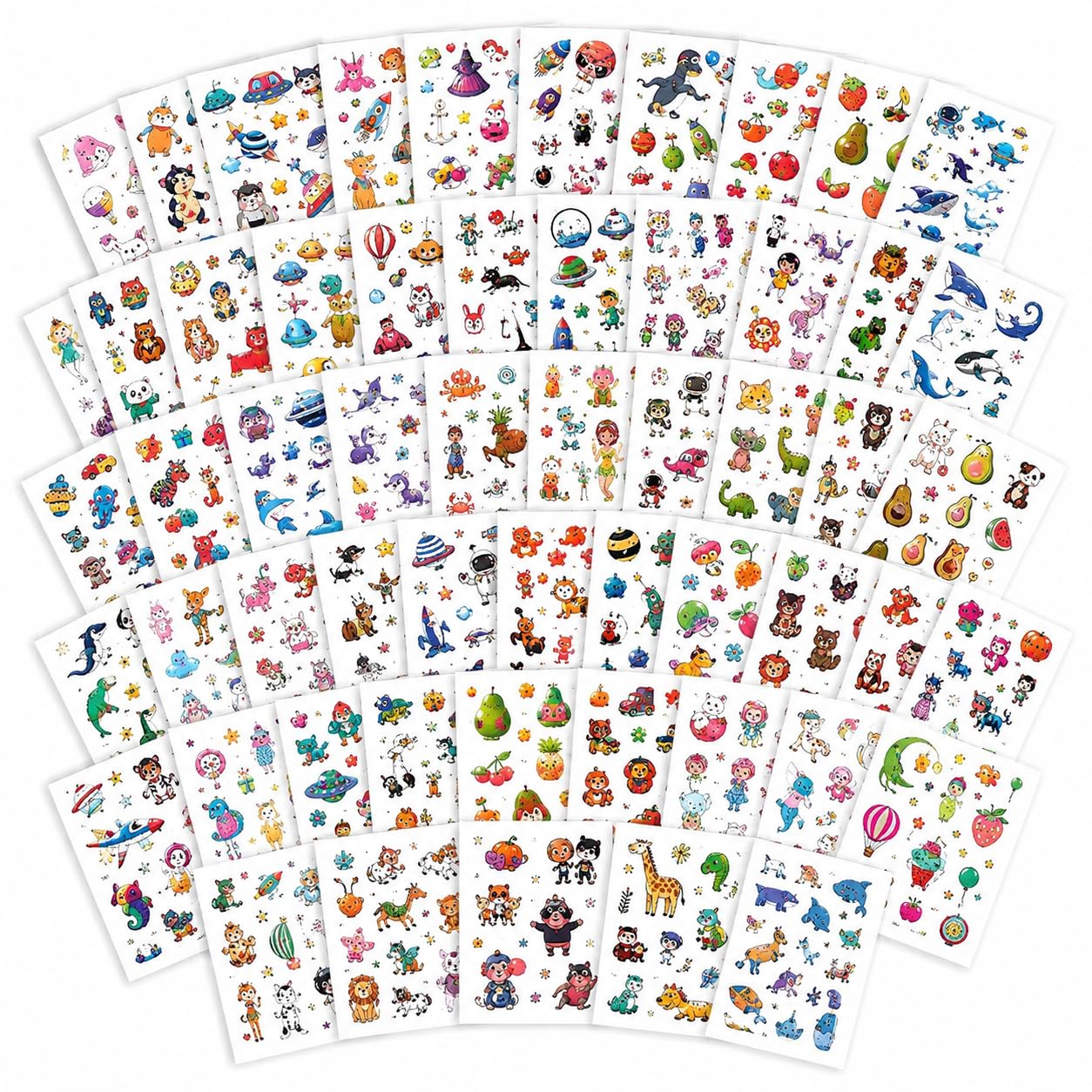 Birthday Popper Colourful Temporary Tattoo Cards as Birthday Return Gifts | Set of 60 Sheets | Assorted Themes | for Kids of All Age Group-image-38