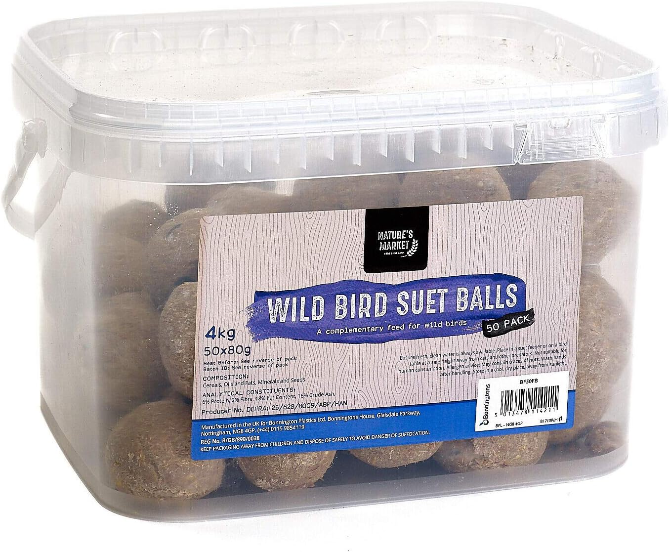 Greenfields Wild Bird Premium Energy Suet Fat Balls for Wild Birds Fat