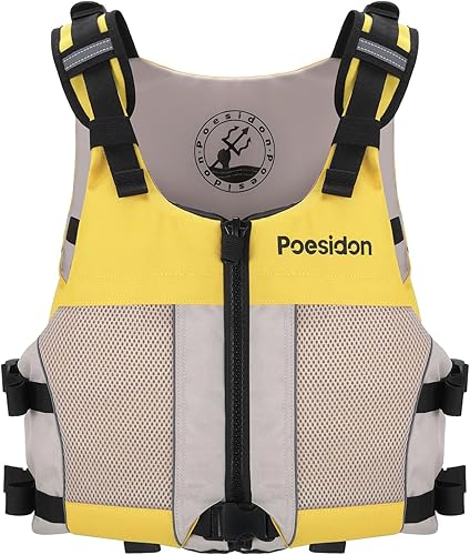 Miniatura 2 de Poseidon - Chaleco salvavidas ajustable de seguridad para el agua, diseño clásico unisex con compartimentos de almacenamiento delanterostraseros