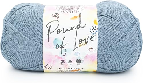 Lion Brand Yarn Pound of Love Yarn, 1 Pack, Cadet