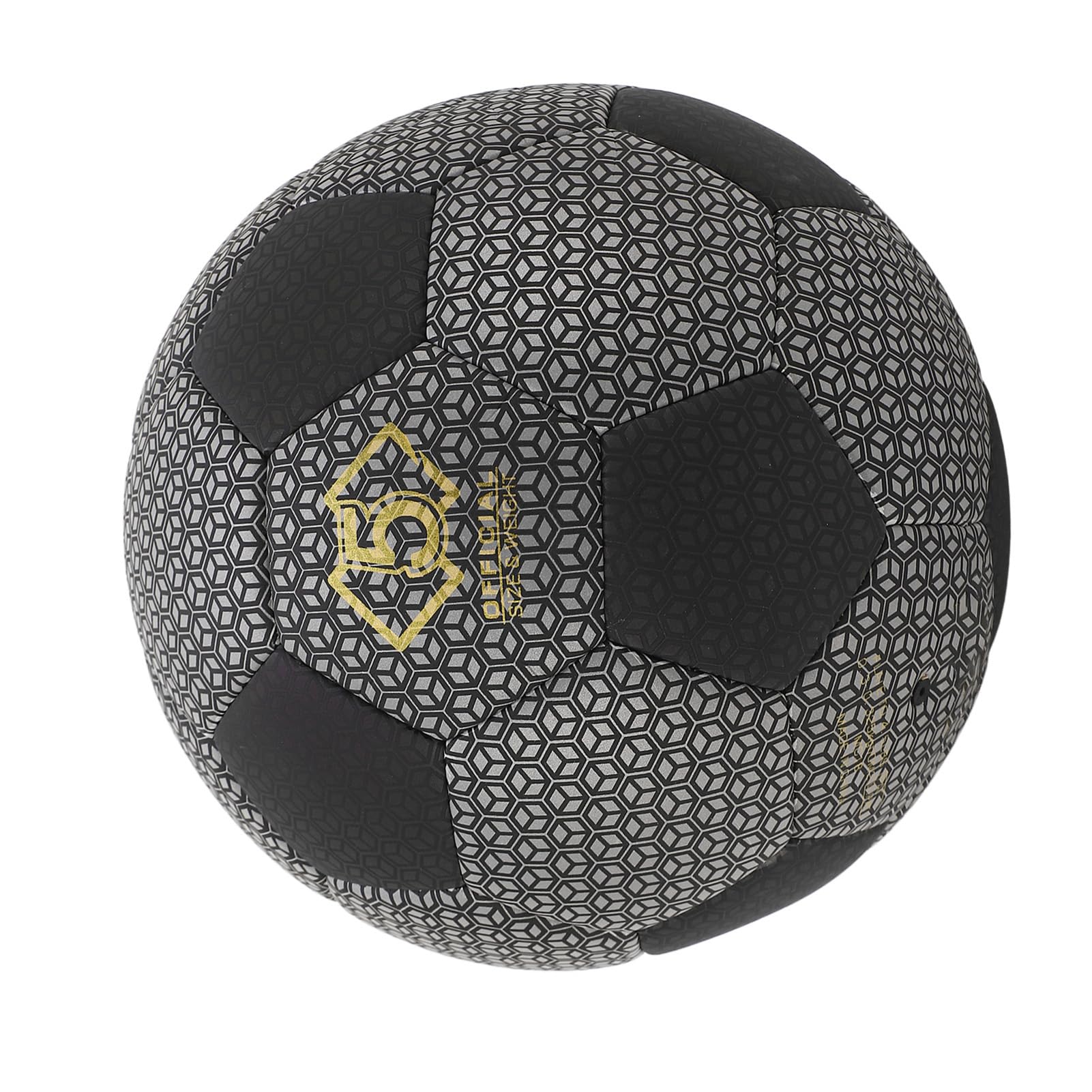 Pallone da calcio riflettente in pelle PU Durevole e resistente all'usura, per allenamenti scolastici indoor e outdoor