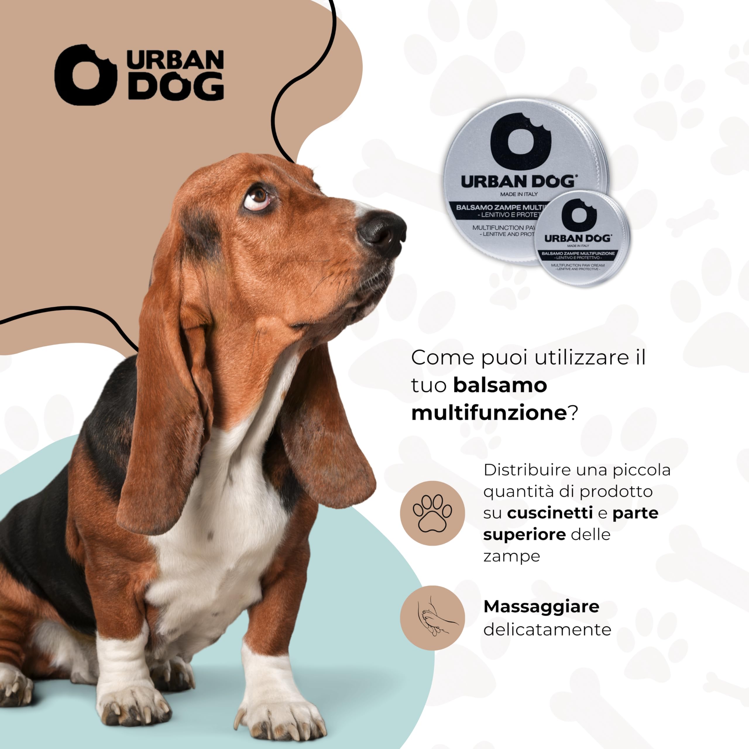 URBAN DOG Naturalny balsam do łap i poduszek psa 30 ml – nawilża i odżywia suche i popękane poduszki, chroni przed zimnem, ciepłem i agresywnymi powierzchniami