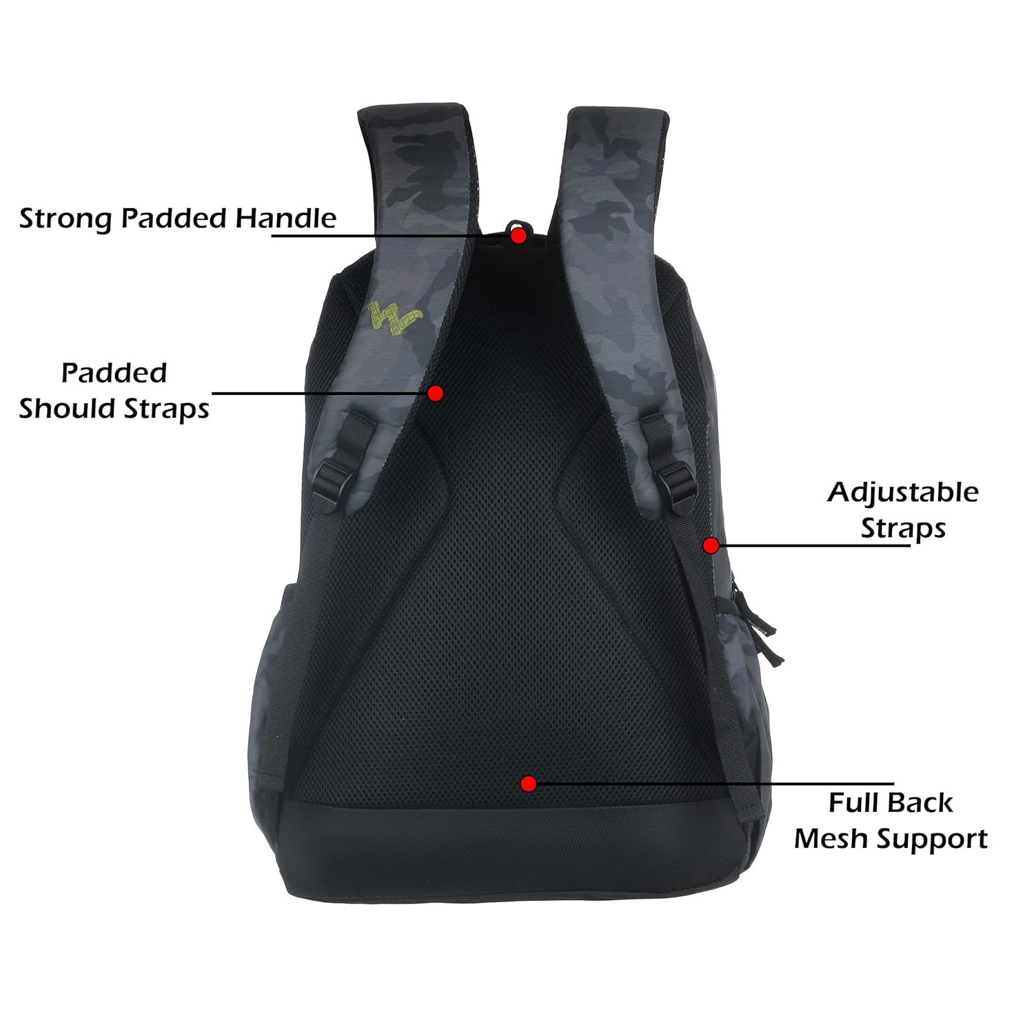 Wildcraft Laptop backpack Multi compartments, front pocket, bottle holder, School bags College bag for women and men, Ideal for school, college, office & travel 13498 (Atlas 45 LP Cloak_Camo Olive) 15