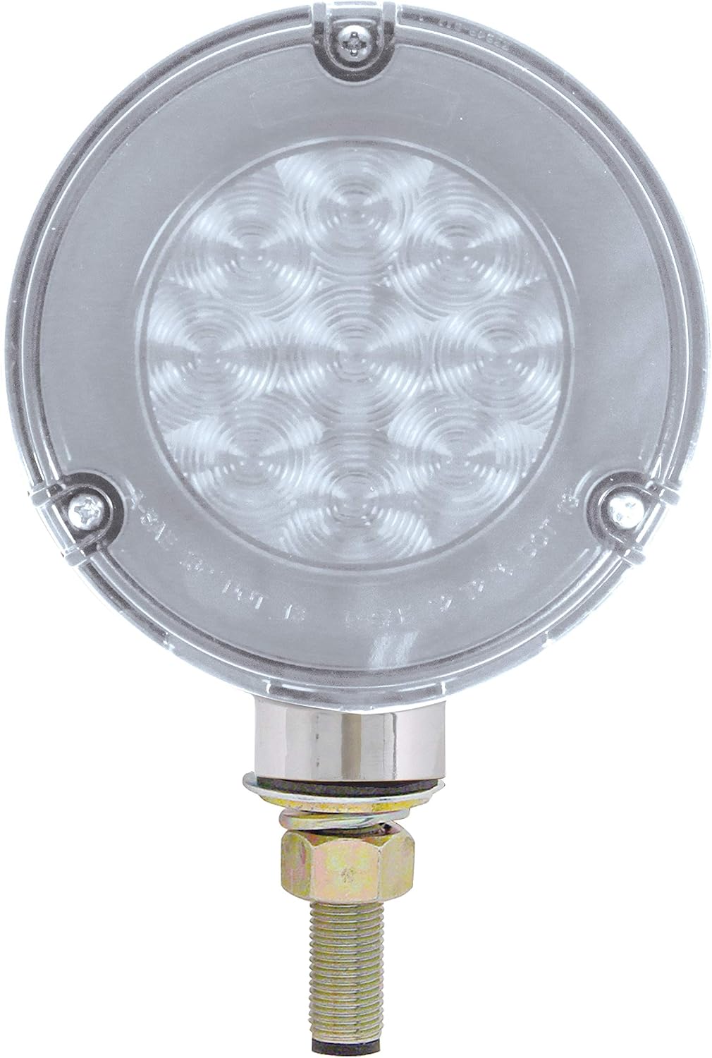 United Pacific 37084 54 LED GLO Double Face Turn Signal Light - Amber & Red LED/Clear Lens, each