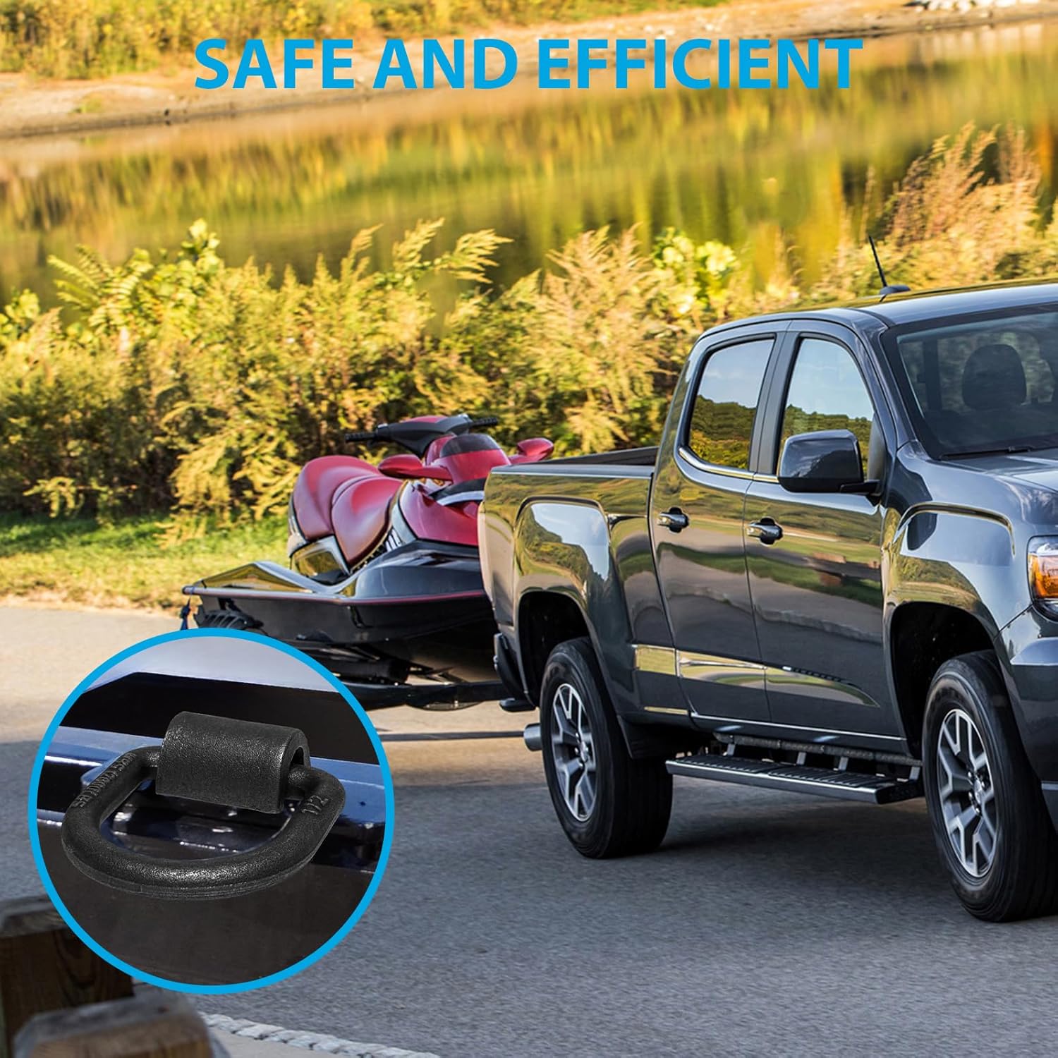 1/2" Heavy Duty Weld-On Forged D Ring with MBS:12,000 lbs, Tie Down Anchor D-Ring with Weld On Anchor Points for Trailer, Truck Cargo, ATV, UTV, RV etc (12 Pack)