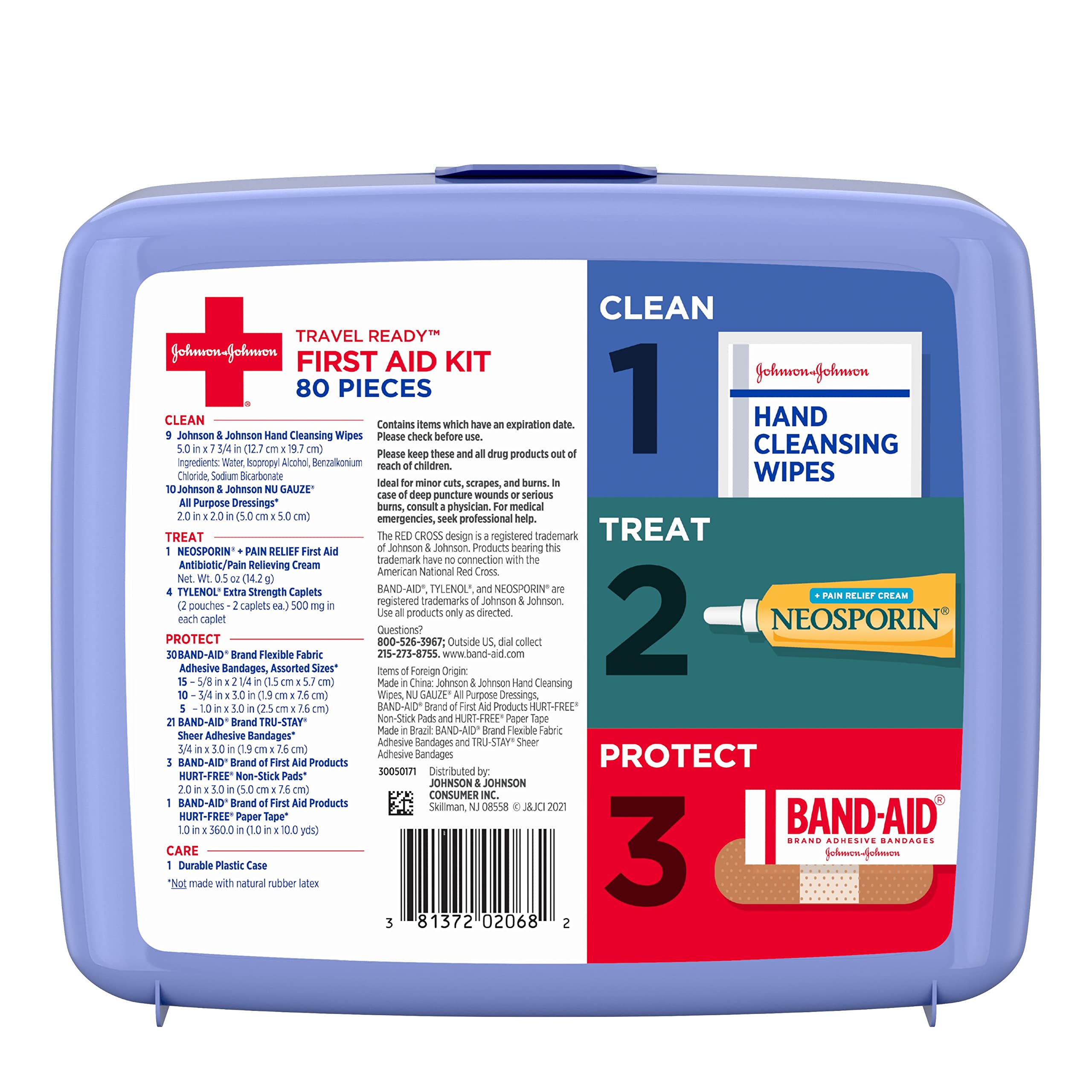 Amazon.com: Johnson & Johnson Travel Ready Portable Emergency 
