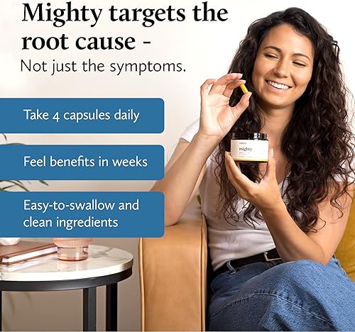 Miniatura 4 de Melina Mighty Suplemento natural para aliviar la migraña, magnesio, riboflavina B2 400 mg, matricaria, CoQ-10, ALCAR para fortalecer la migraña y la