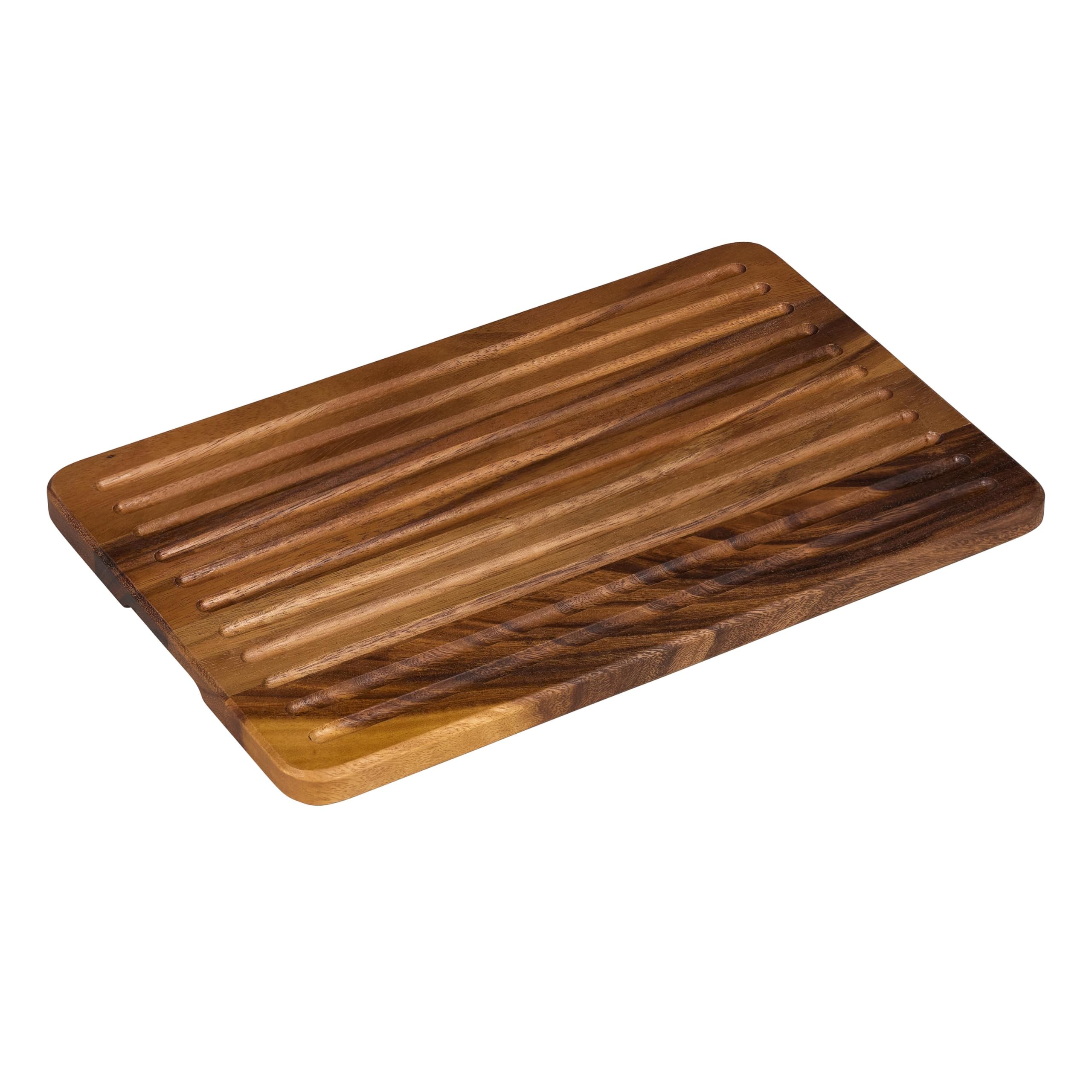 Tala Crumb Catcher Bread Board in Lacquered Acacia with Finger Recesses