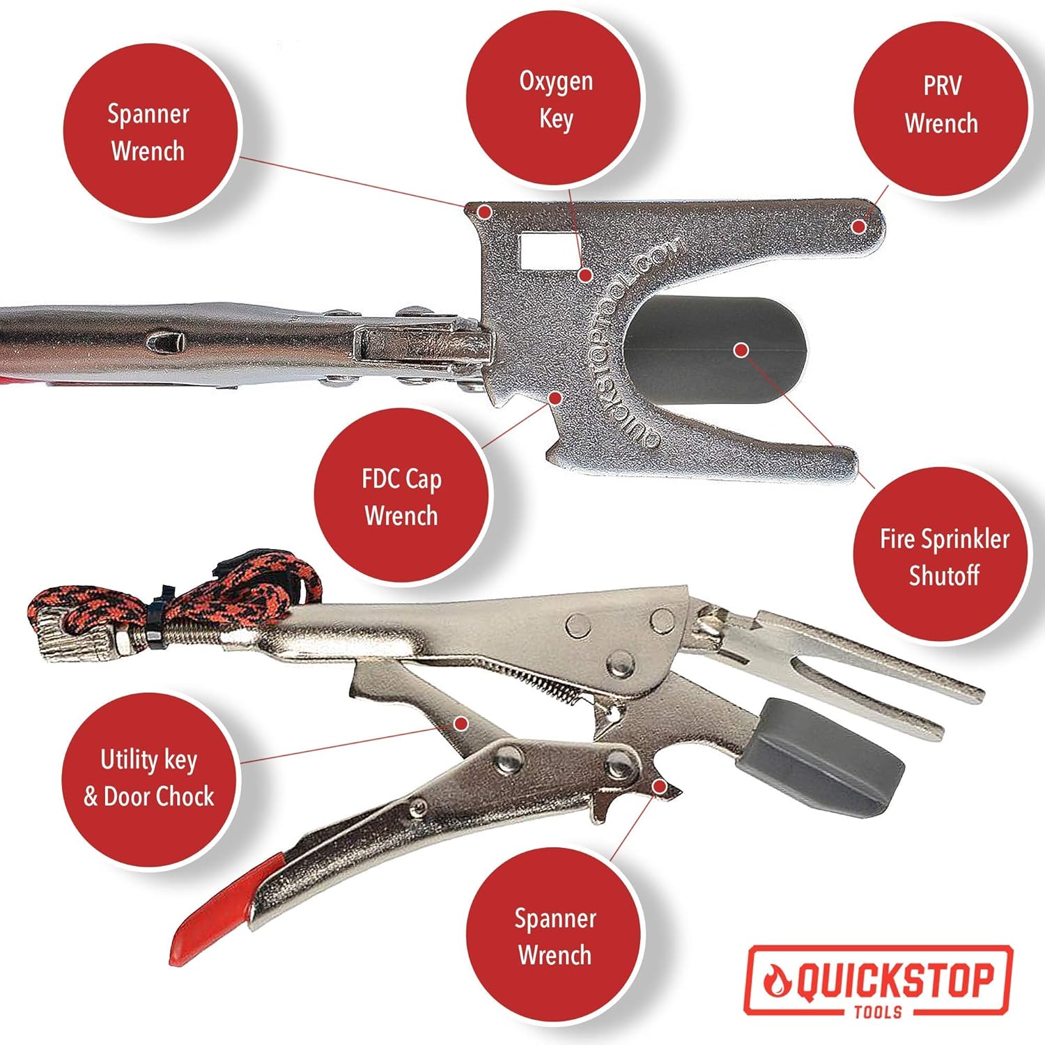 QMTC Multi-tool Fire Sprinkler Head Shutoff Tool & Wall Cabinet Case For Managing Accidental Fire Sprinklers Activation, Easy To Use, Pendant & Sidewall Sprinklers & Recessed Heads