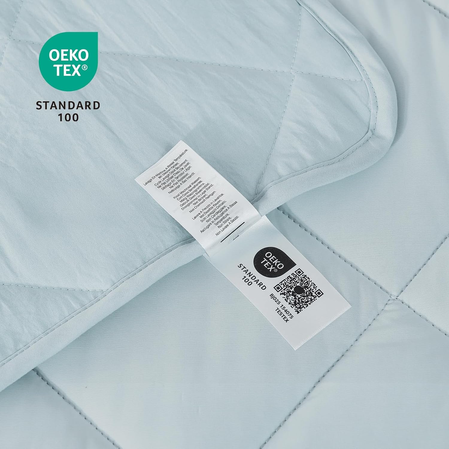 Cozy Bliss Cooling Blanket for Hot Sleepers Queen Size, Q-Max 0.45 Cooling Comfort, Cold Blankets for Night Sweats Sleeping, Ultra-Cool Lightweight Breathable Summer Blanket for Bed, Cool Blue - Image 7