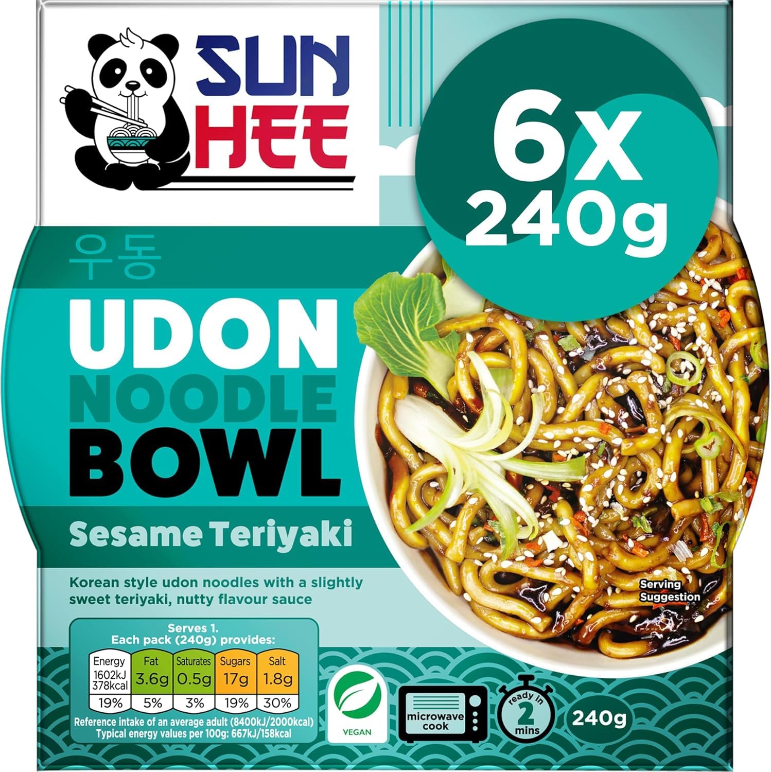 Sun Hee Sesame Teriyaki Udon Bowl 6X240g