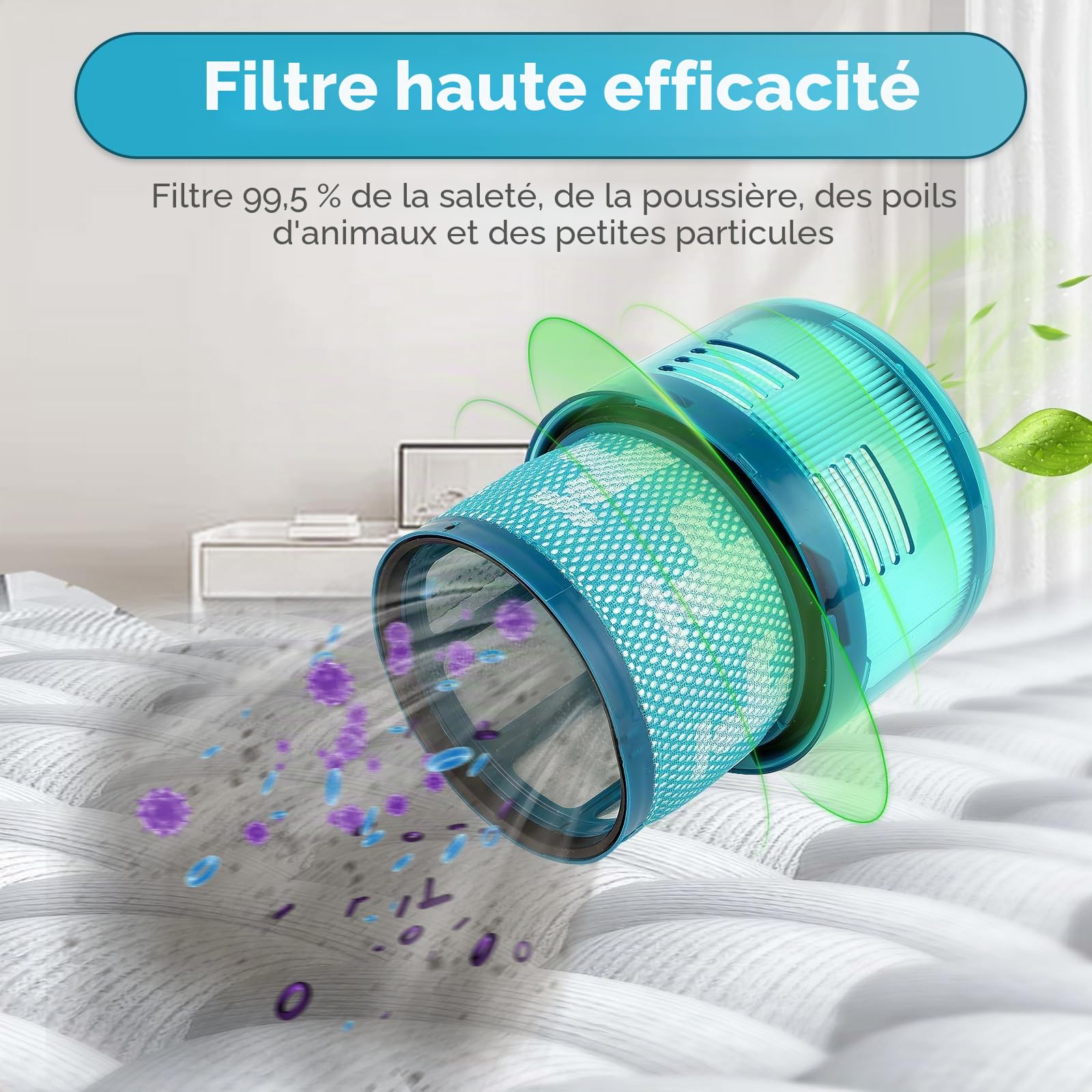 (3 pièces) Gen5 Outsize Filtres HEPA de remplacement pour les aspirateurs sans fil Dyson Gen5Detect, Gen5 Detect Absolute SV23, Gen5 Outsize, Gen5 Outsize Absolute SV24 Gen5 Detection Fluffy