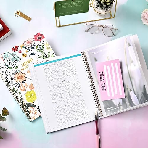 Miniatura 8 de Agenda mensual 2026 - enero 2026 a diciembre 2026, agenda mensual 2026, 9 x 11 pulgadas, agenda 2026 con pestañas, bolsillos de 2 caras, ofertas de