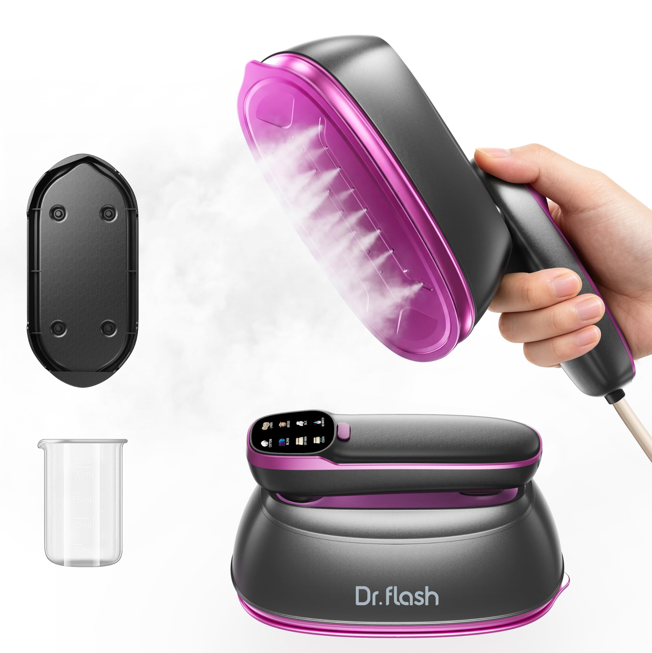 DRFLASH 2-in-1 Steamer & Travel Iron - Wrinkle-Free! -1