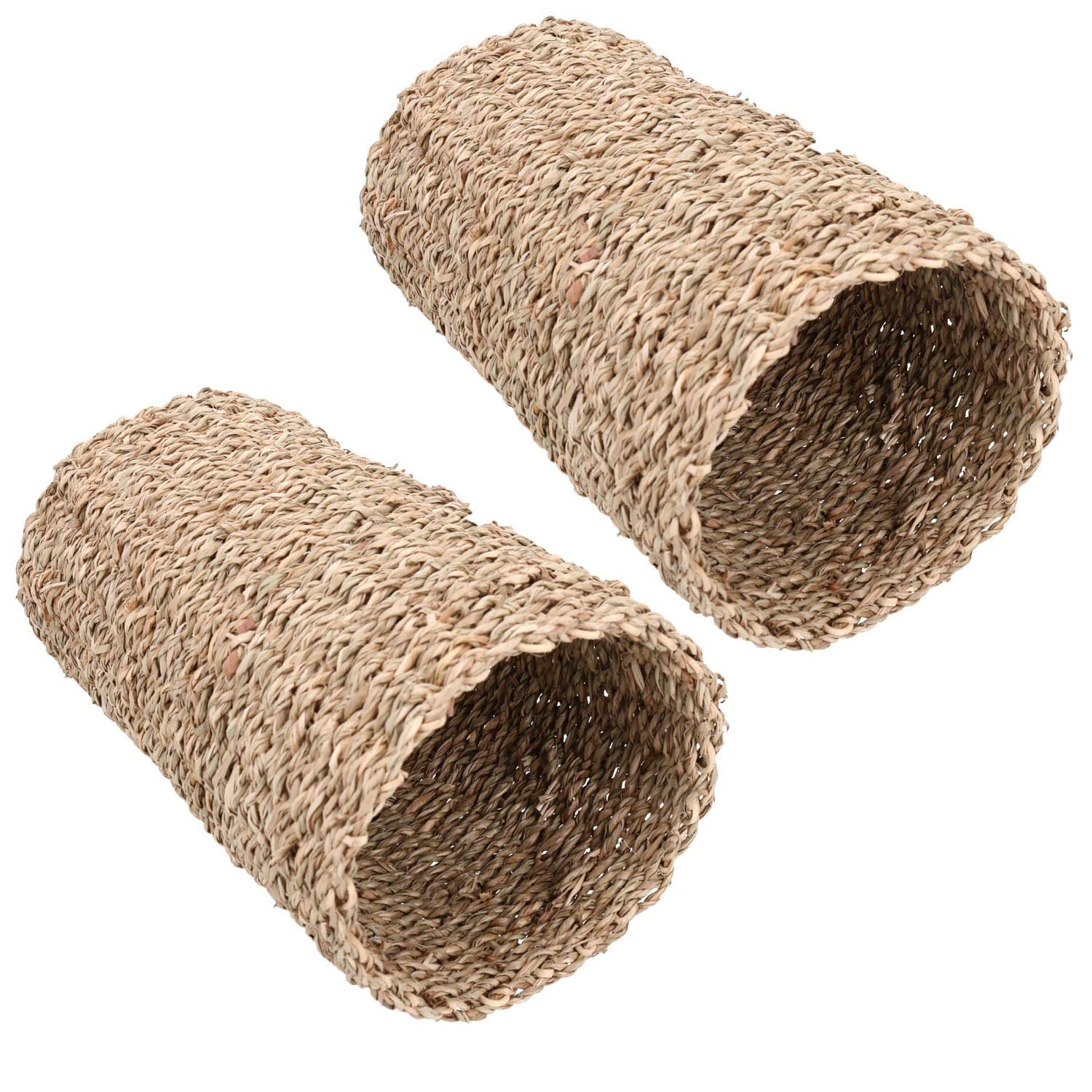 AB Tools 2pk Medium Small Animals Boredom Breaker Seagrass Play Tunnel 13x13x24cm