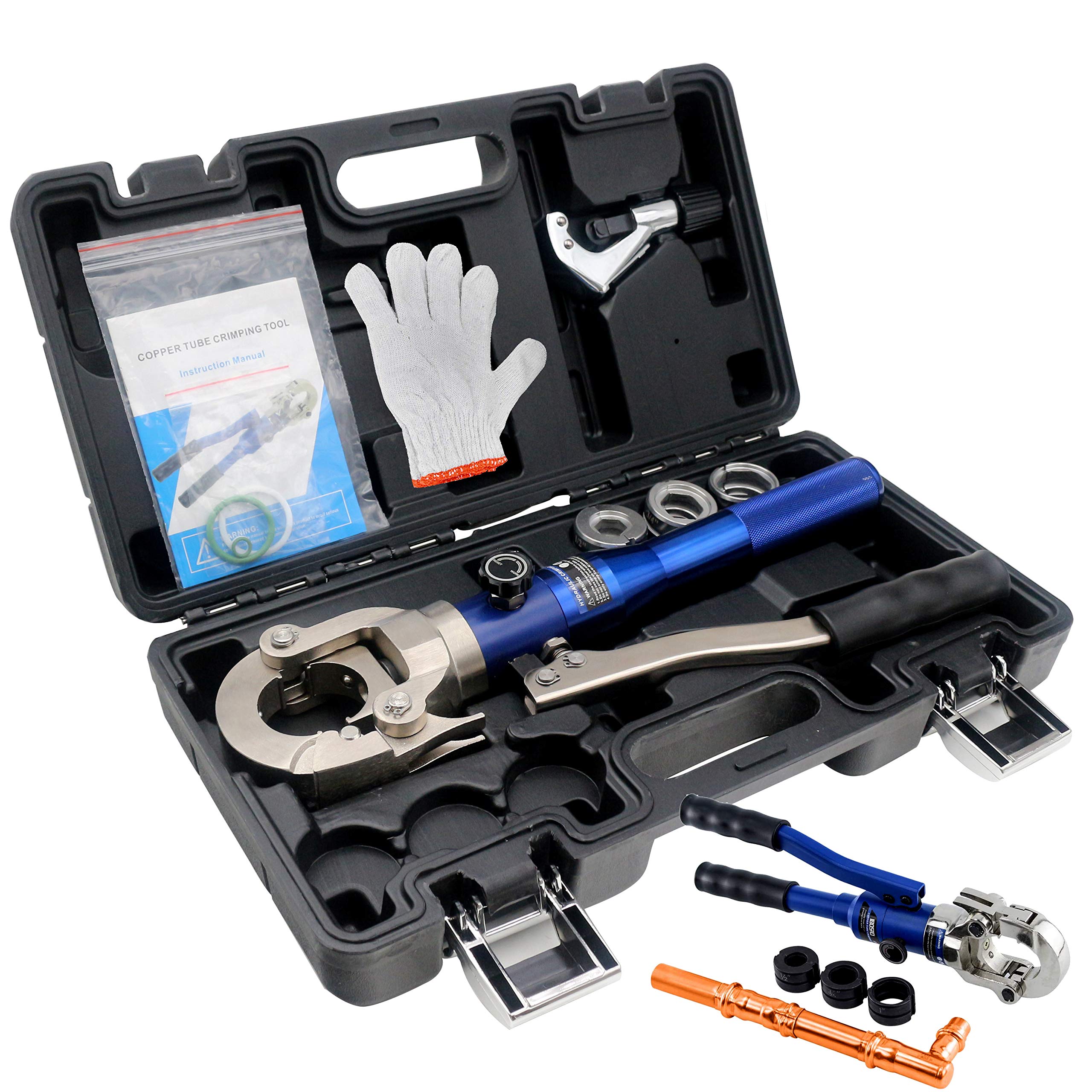 Buy iGeelee Hydraulic Copper Tube Fittings Crimping Tool with 1/2,3/4 and 1inch Jaw for