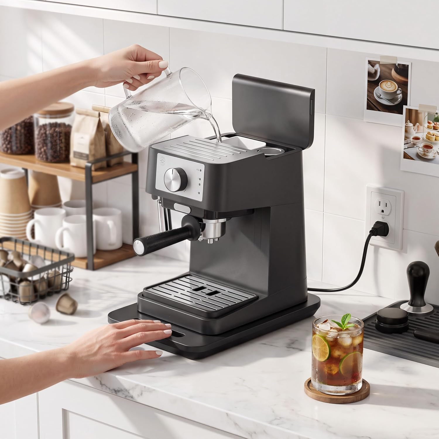 Appliance Slidng Tray for Coffee Maker, for Countertop, 9.5"W x 14"D