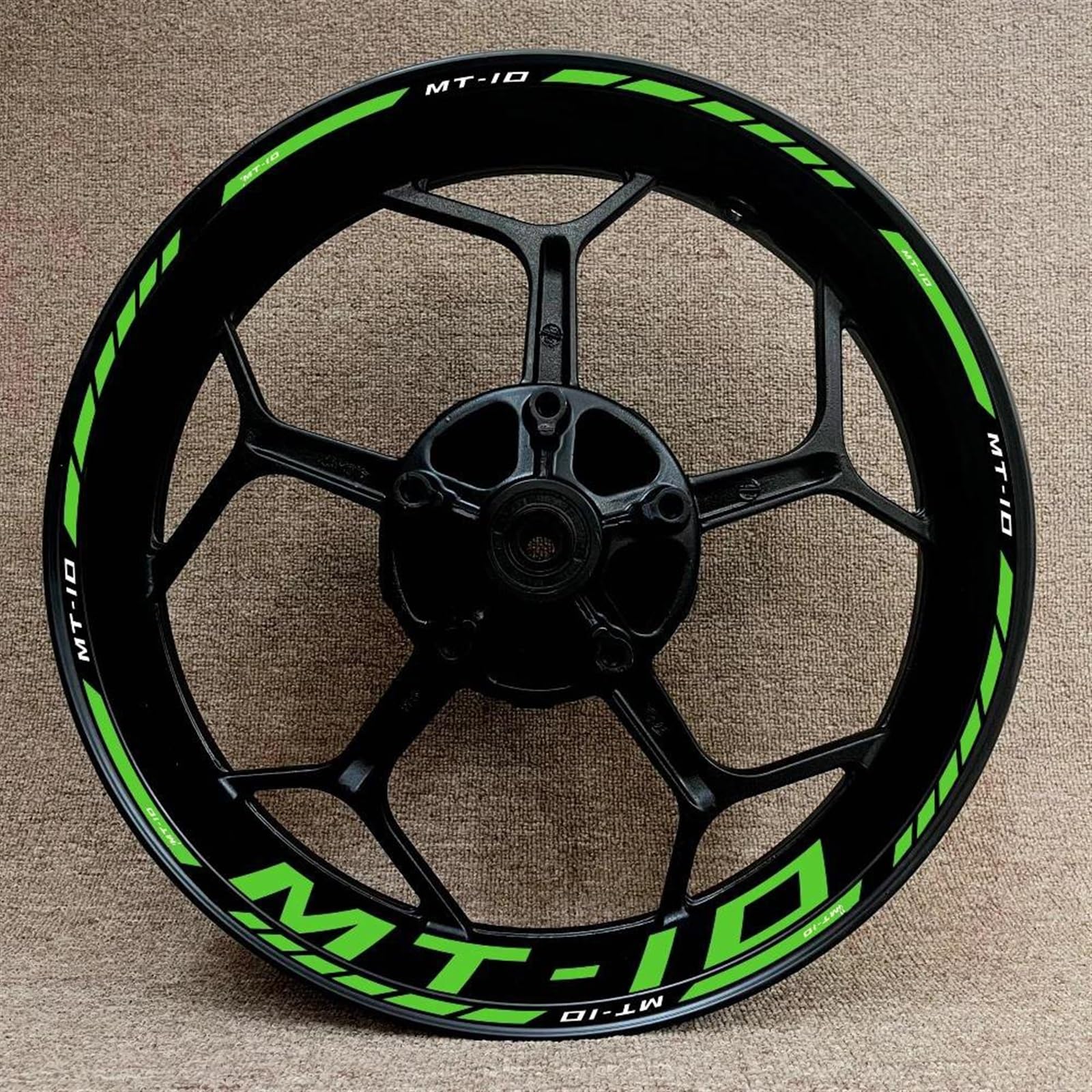Stickers Motorcycle Wheel Stickers Reflective Rim Motorbike Waterproof Decals for MT-10 Mt10(Style 5)