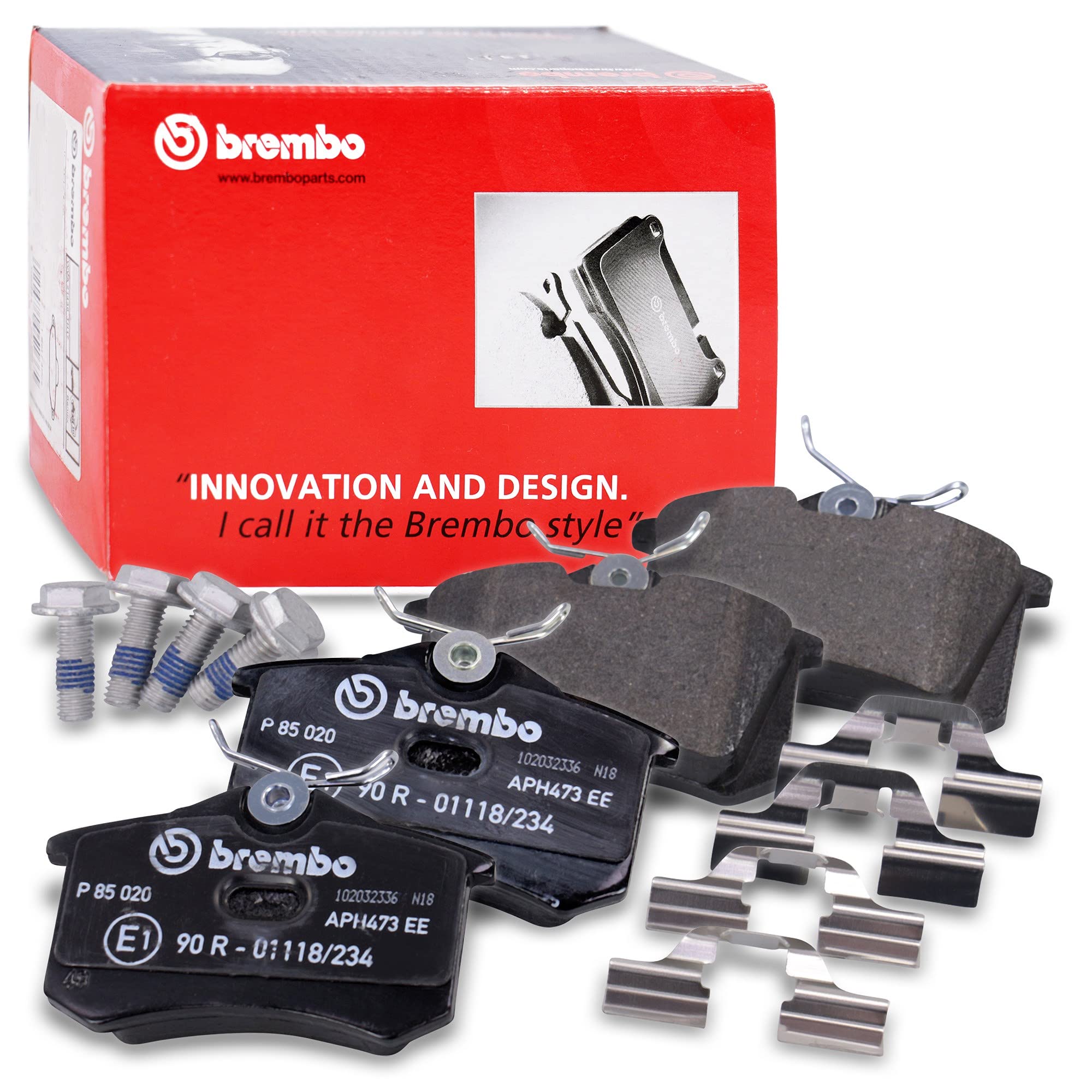 BREMBO Set di freni Coated Disc Line incl. dischi freno anteriori Ø 288 mm ventilati + posteriori Ø 253 mm pieni + pastiglie freno anteriori e posteriori + contatto di usura