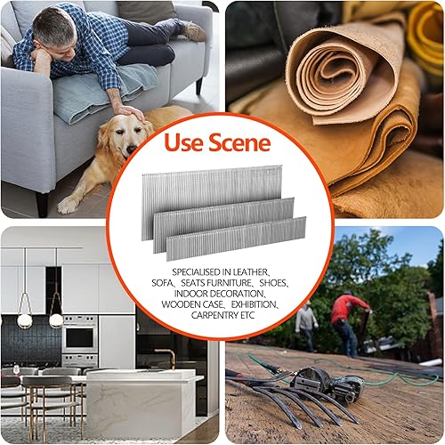 Miniatura 6 de SITLDY Paquete de 3000 clavos de acero inoxidable calibre 18 3000 (34 pulgadas, 1-14 pulgadas, 2 pulgadas, 1000 piezas de cada tamaño), paquete de