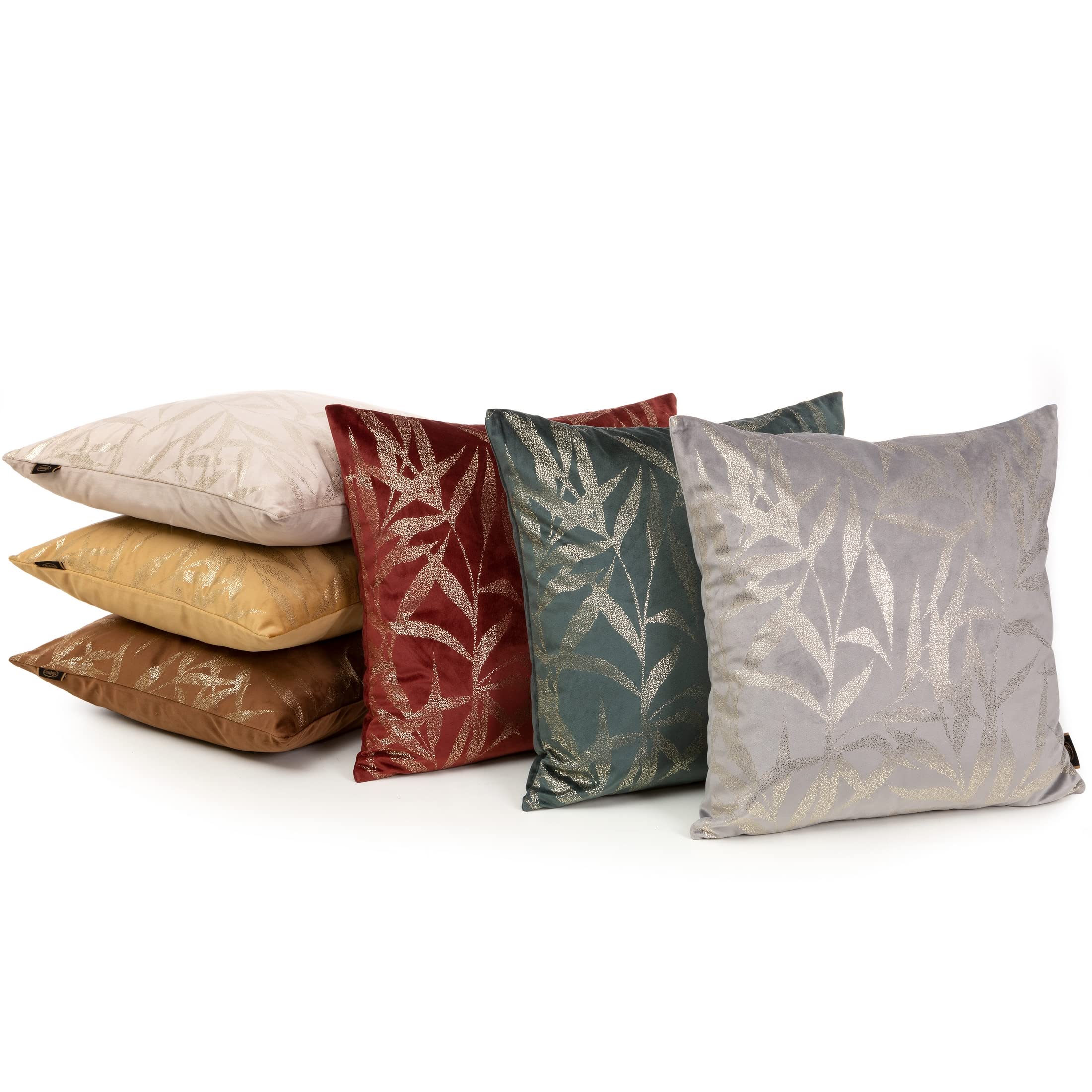 Eurofirany Federa per Cuscino, Cuscino da Divano, Cuscino da Letto, Decorazione da Interni, Elegante, in Velluto, Liscio, Morbido, Verde Mare, 45 x 45 cm, 2