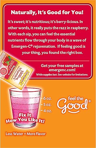 Vista 61 de Mezcla para suplemento dietético bebible Emergen-C, con 0,035 oz de vitamina C, sin cafeína, 30 paquetes de 0.30 oz cada uno, sabor açaí, 036517, 1