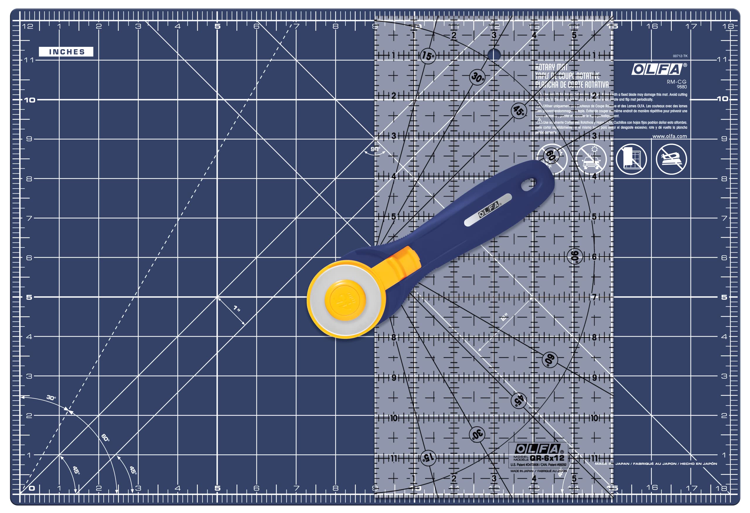 OLFA Splash Quilting/Sewing Kit 6"X12"-Navy
