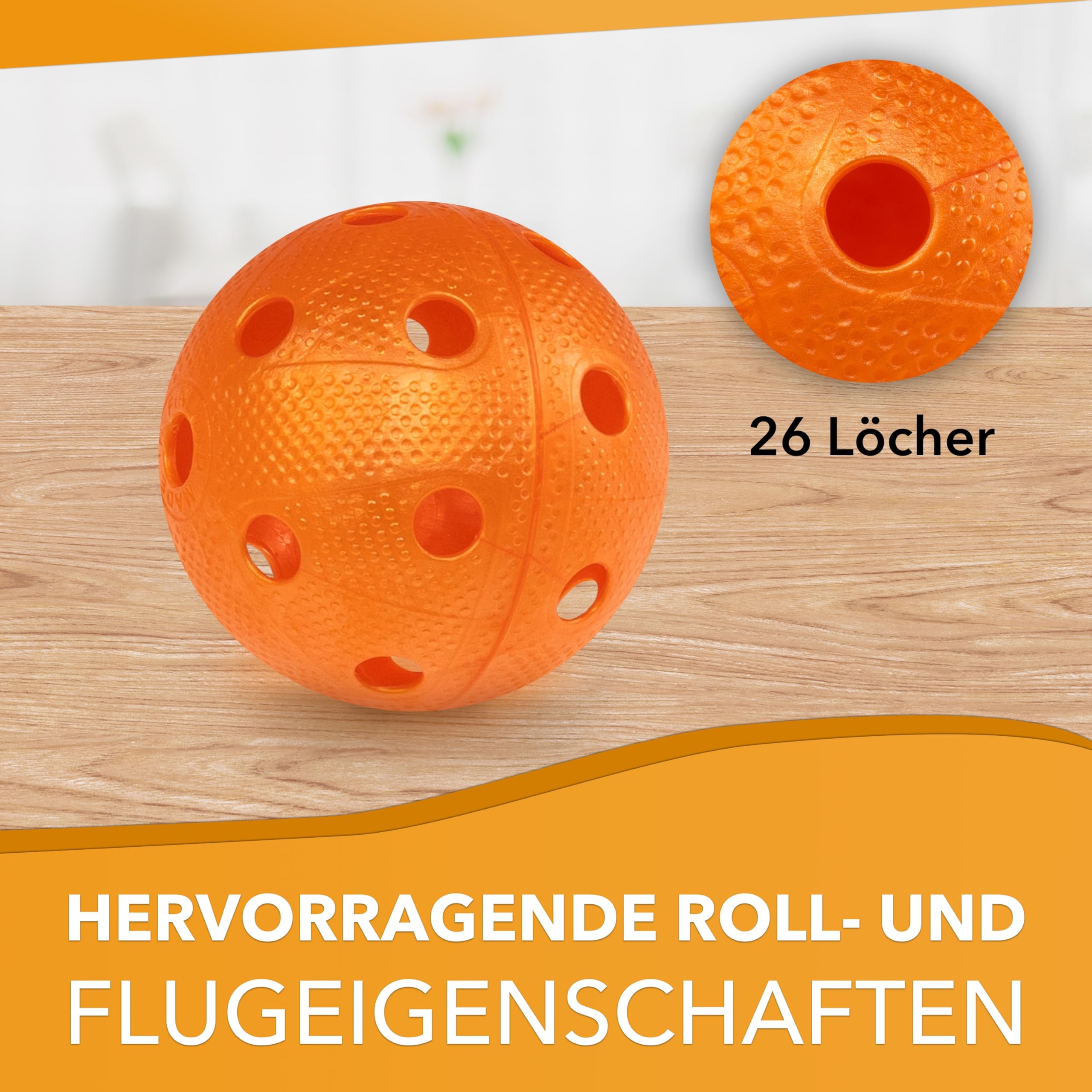 FAT PIPE | Floorball Unihockey Ball Set de 24 balles | Fat Balls | Mélange de couleurs | Ballon d'entraînement de compétition avec certificat IFF pour une qualité certifiée
