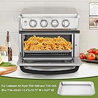 Vista 17 de Stainless Steel Air Fryer Tray Replacement for Cuisinart Air Frye TOA-060 and TOA-065, TOA-70 Deep Fryer Parts & Accessories, 12.4"x11" Baking Sheet
