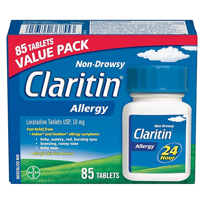 Claritin 过敏药 24小时非嗜睡缓解剂