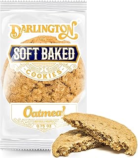 Darlington Snacks Individually Wrapped Oatmeal Cookies Soft Baked, 100% Nut Free Soft Baked Cookies Oatmeal, Made in USA, 0.75 Oz, 216 Count