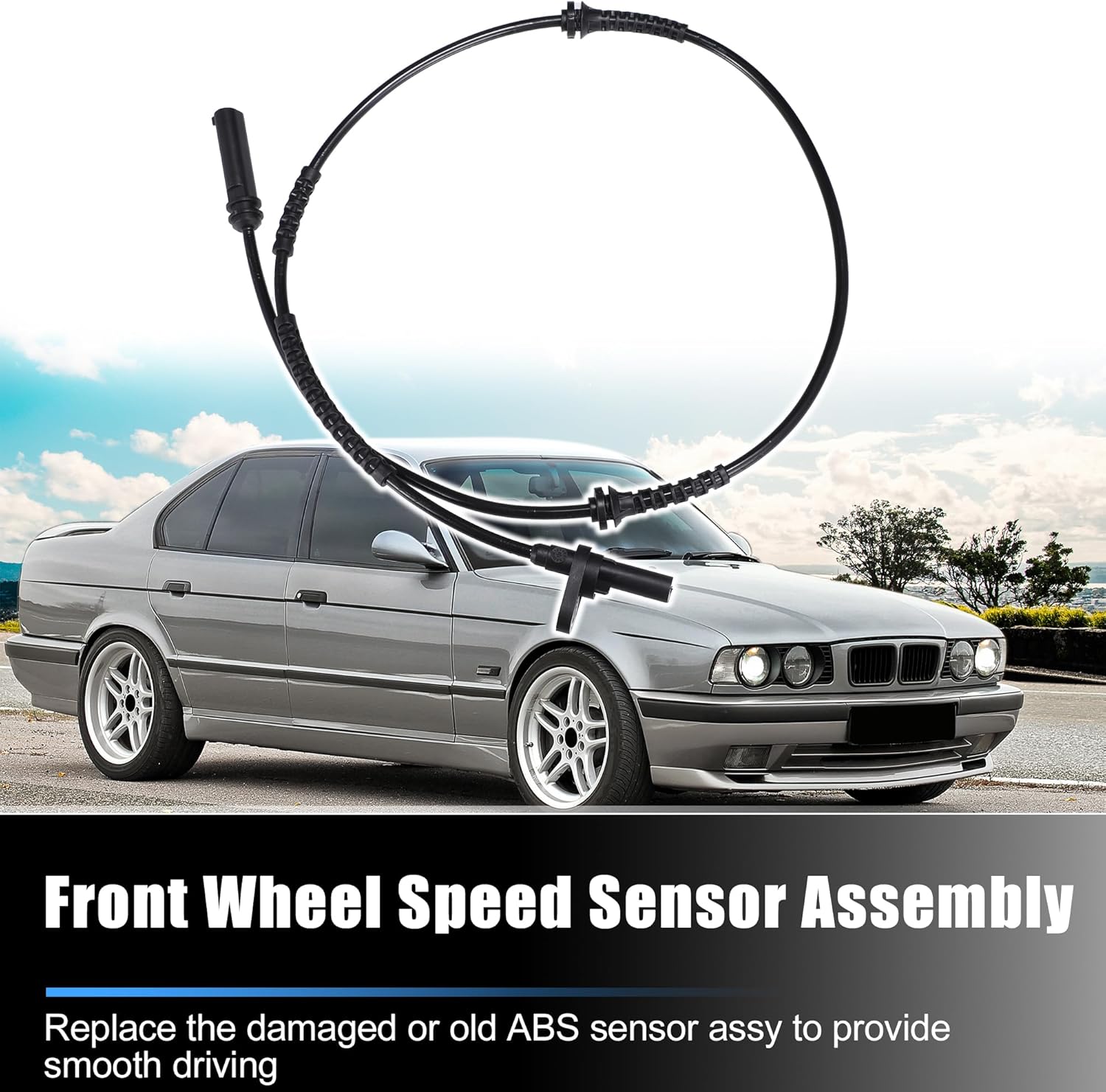 uxcell 2pcs Front Left Right Side ABS Wheel Speed Sensor for BMW 528i Base 3.0L L6 - Gas 2011 for BMW 528i XDrive Base 2.0L L4 - Gas 2012-2016